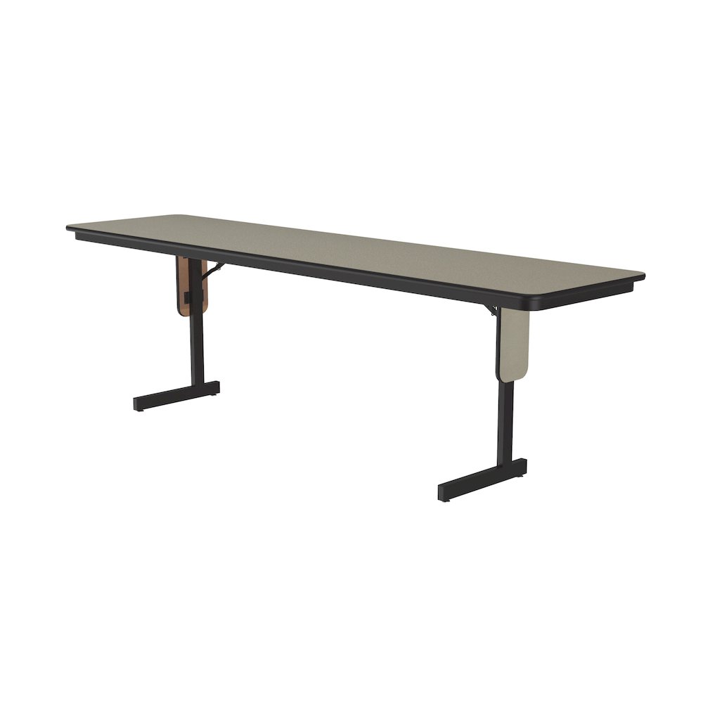 Deluxe High-Pressure Folding Seminar Table with Panel Leg 24x96". Picture 1