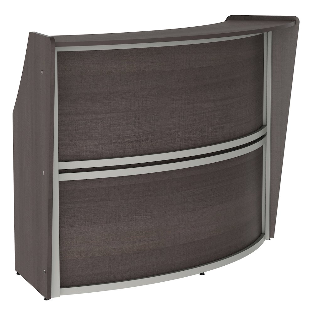 Curve Reception Desk Solid, Mocha. Picture 4