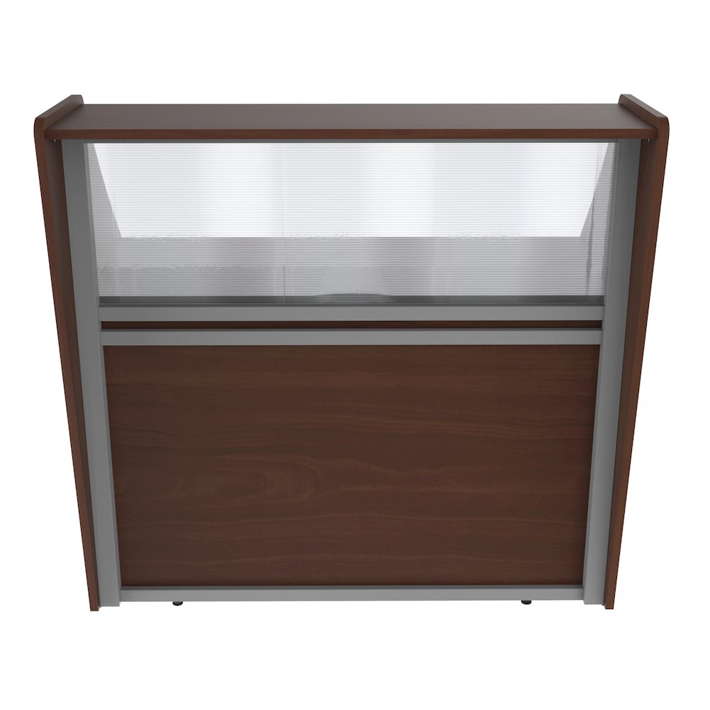Straight Reception Station With Polycarbonate, Cherry. Picture 2