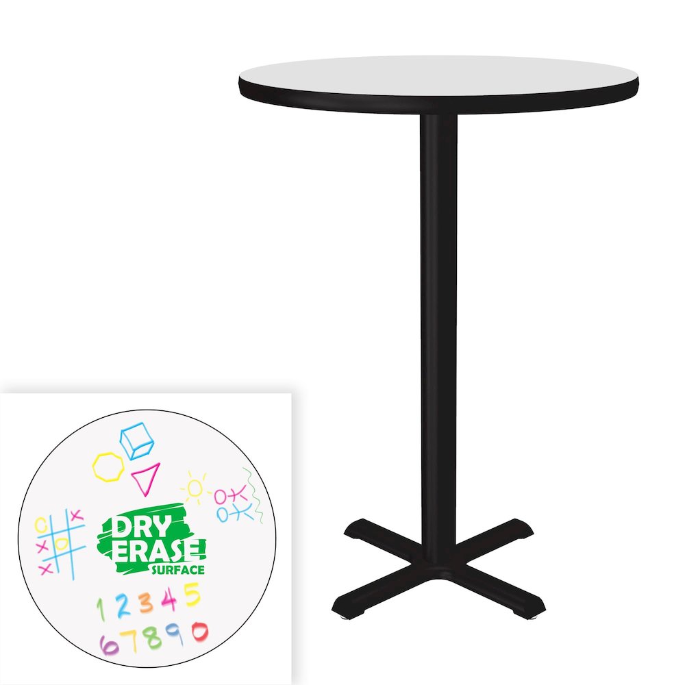 Markerboard-Dry Erase Bar Stool Height Café and Breakroom Table 30x30. Picture 10
