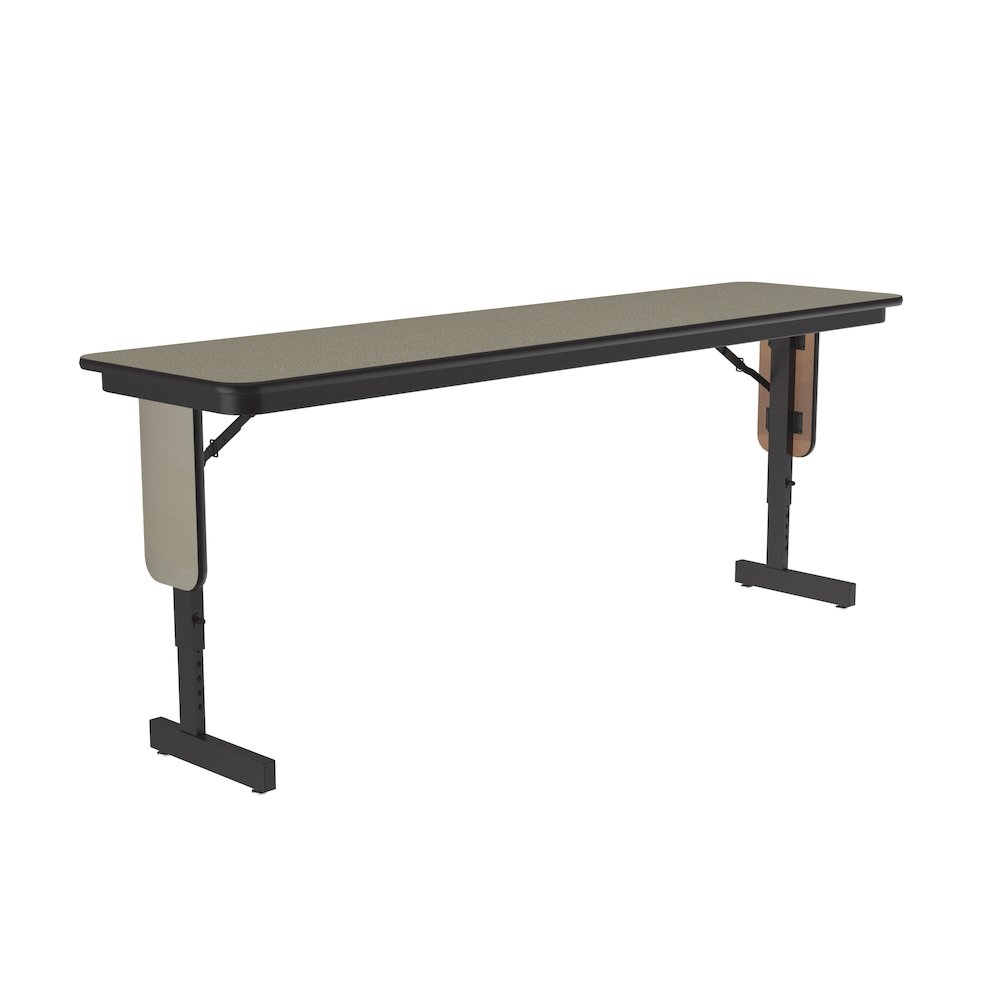 Adjustable Height Deluxe High-Pressure Folding Table with Panel Leg 18x96. Picture 2