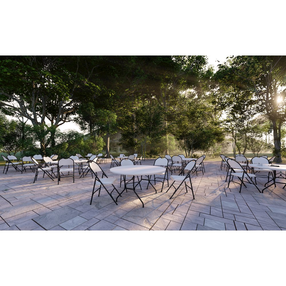 Adjustable Height Commercial Blow-Molded Plastic Folding Table 30x60". Picture 22