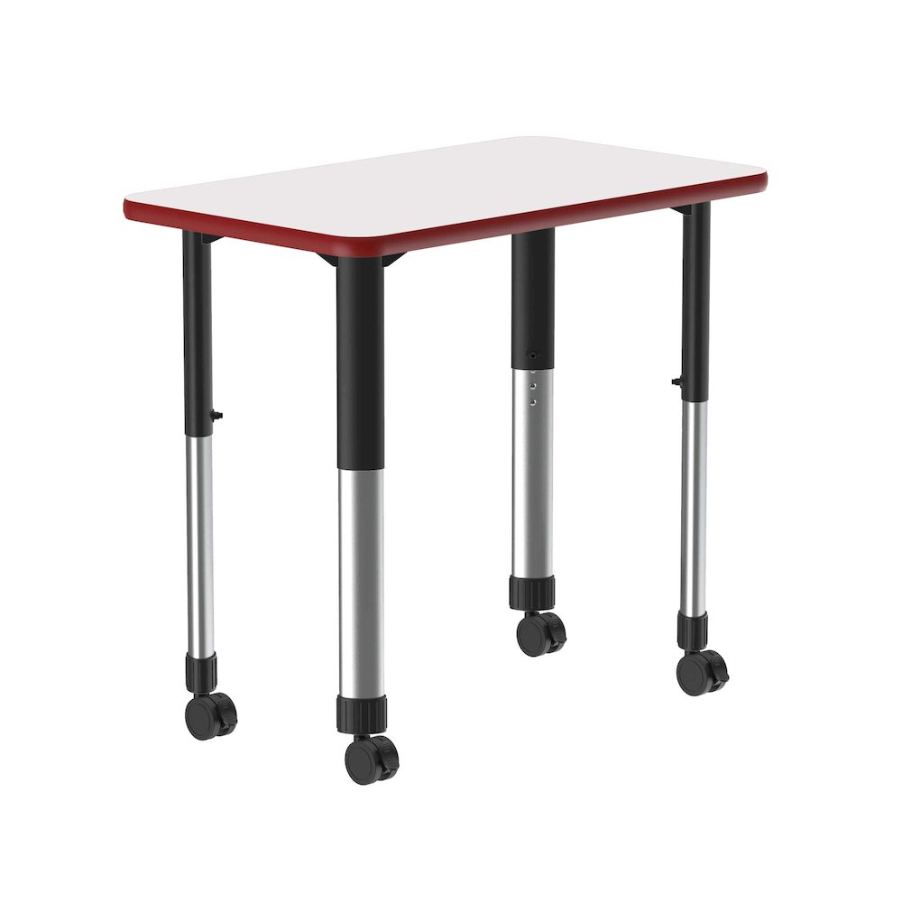Markerboard-Dry Erase High Pressure Collaborative Desk with Casters 34x20". Picture 8