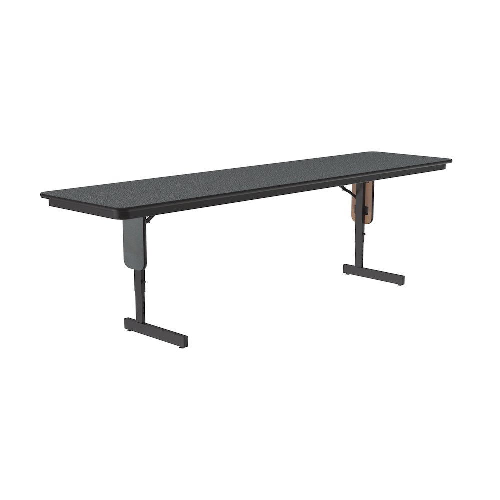Adjustable Height Deluxe High-Pressure Folding Table with Panel Leg 24x60. Picture 6