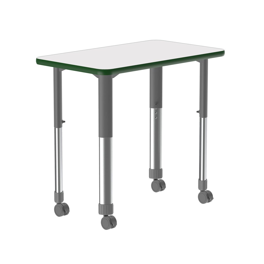 Markerboard-Dry Erase High Pressure Collaborative Desk with Casters 34x20". Picture 8