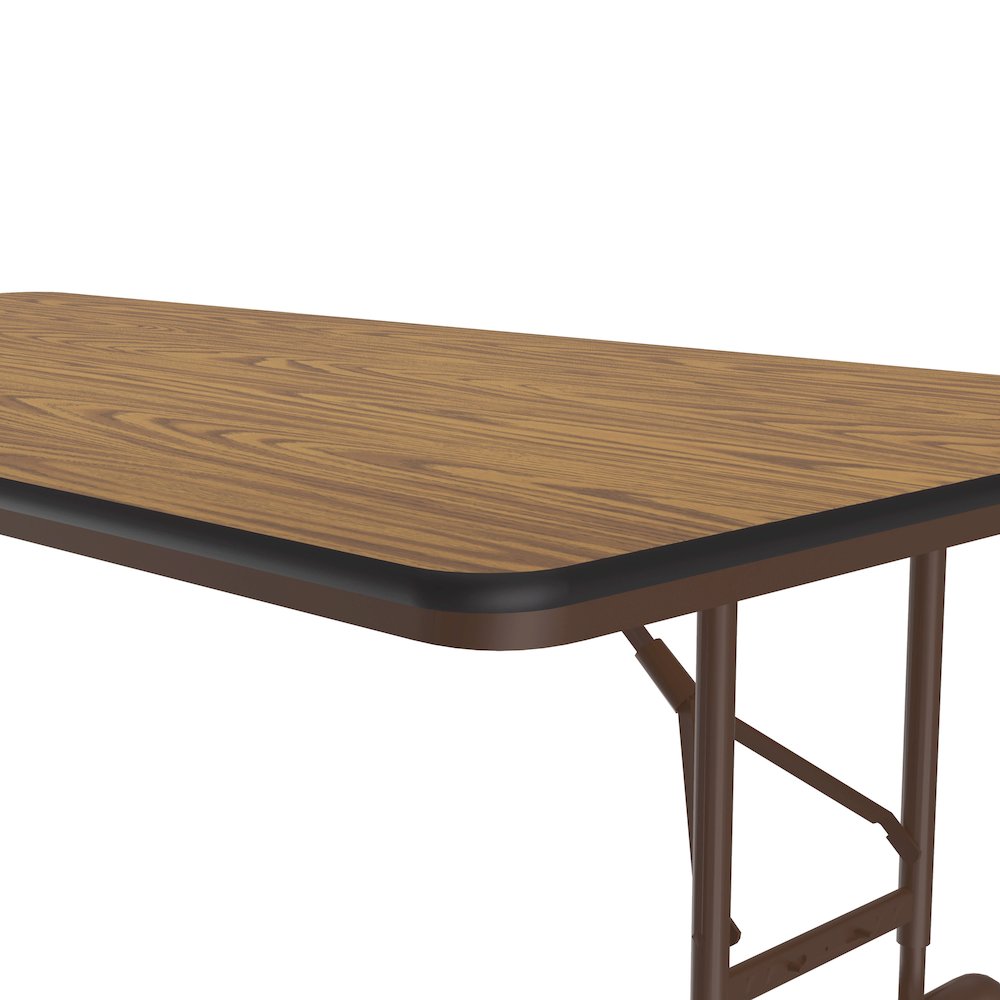 Adjustable Height Solid High-Pressure Plywood Core Folding Tables 30x96". Picture 2
