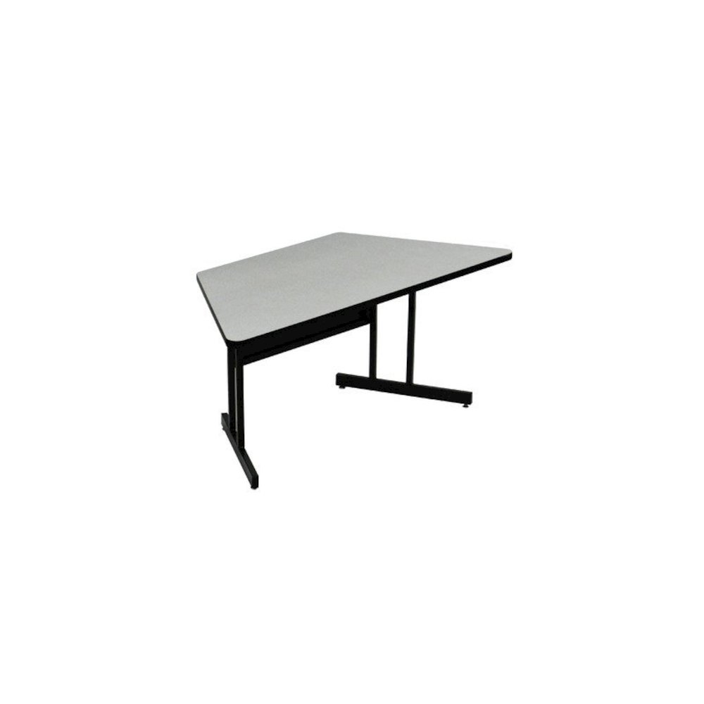 Desk Height Deluxe HIgh-Pressure Top Trapezoid Computer/Student Desks 30x60". Picture 1