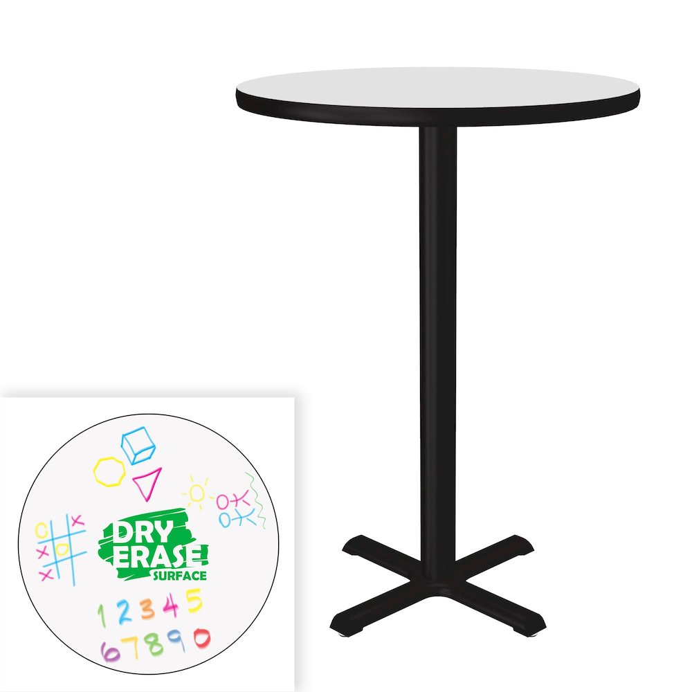 Markerboard-Dry Erase Bar Stool Height Café and Breakroom Table 24x24. Picture 8