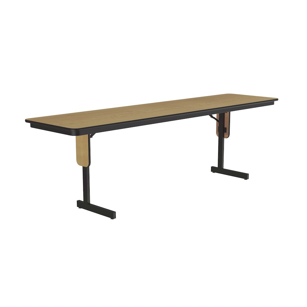Deluxe High-Pressure Folding Seminar Table with Panel Leg 24x96". Picture 1