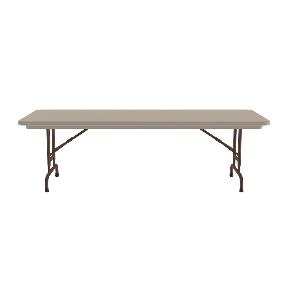 Adjustable Height Commercial Blow-Molded Plastic Folding Table 30x96". Picture 4