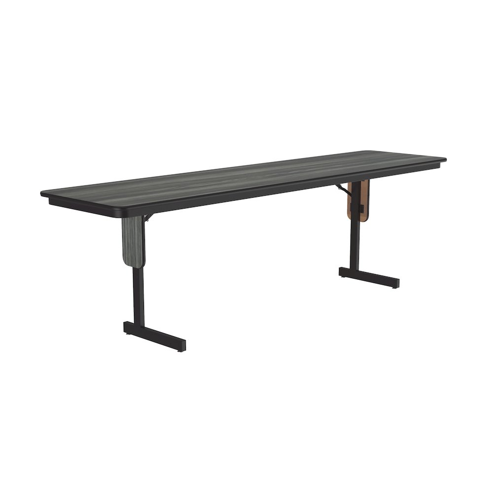 Deluxe High-Pressure Folding Seminar Table with Panel Leg 24x96". Picture 10