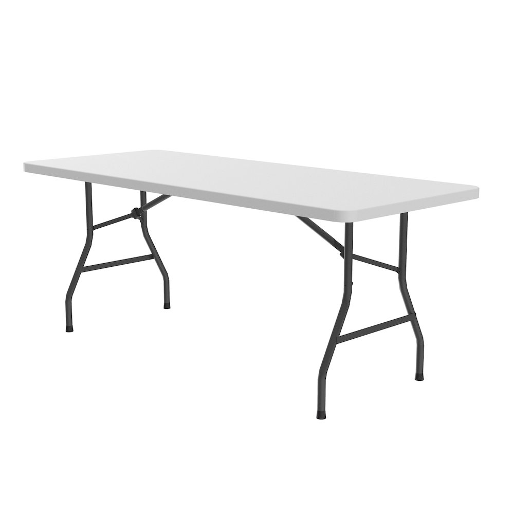 Economy Blow-Molded Plastic Folding Table 30x60". Picture 2