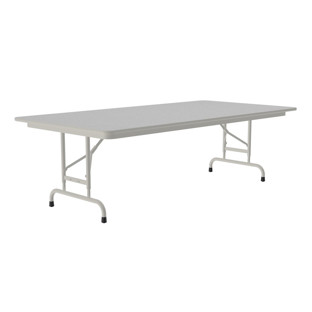 Adjustable Height Econoline Melamine Top Folding Table 36x72". Picture 1