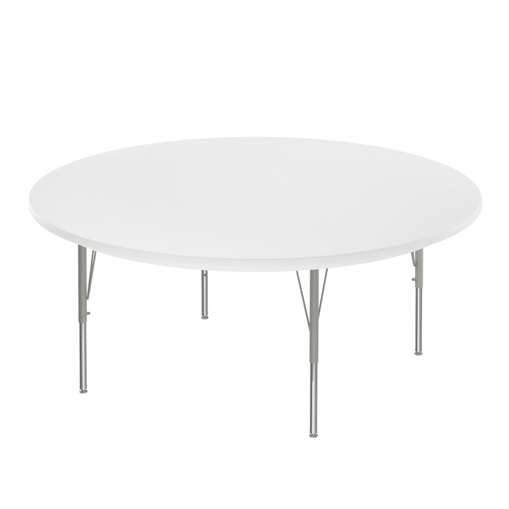 Commercial Blow-Molded Plastic Top Activity Tables 60x60". Picture 1