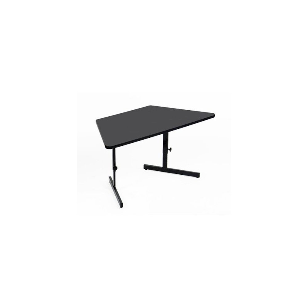 Adjustable Height High-Pressure Top Trapezoid Computer/Student Desk 30x60. Picture 1