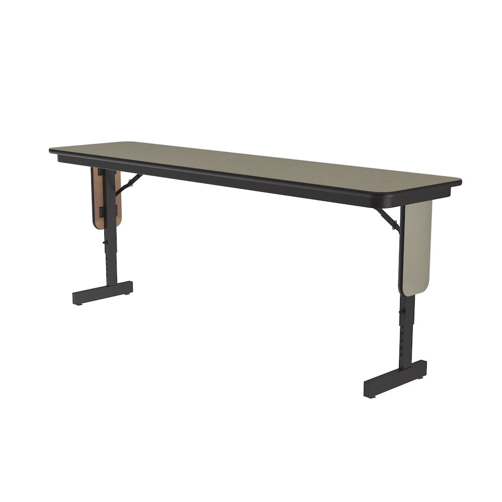 Adjustable Height Deluxe High-Pressure Folding Table with Panel Leg 18x72. Picture 1