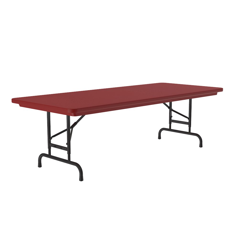 Adjustable Height Commercial Blow-Molded Plastic Folding Table 30x60". Picture 8