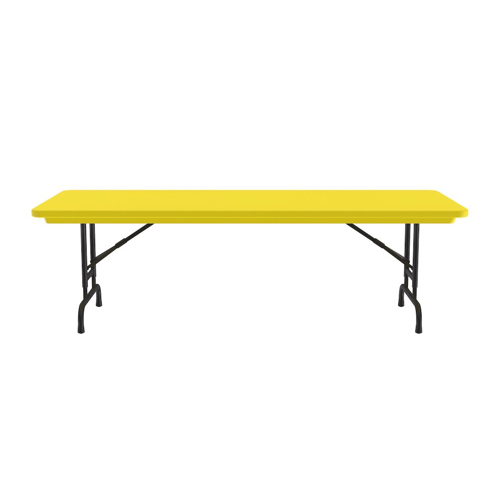 Adjustable Height Commercial Blow-Molded Plastic Folding Table 30x60". Picture 5