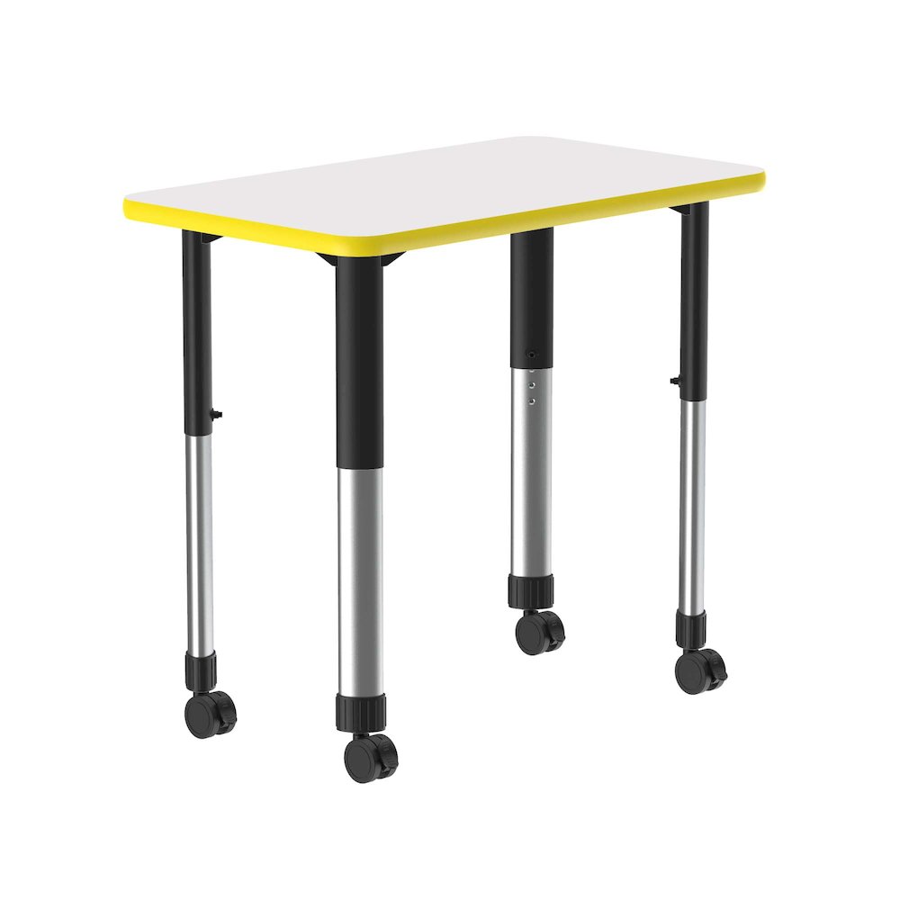 Markerboard-Dry Erase High Pressure Collaborative Desk with Casters 34x20". Picture 6
