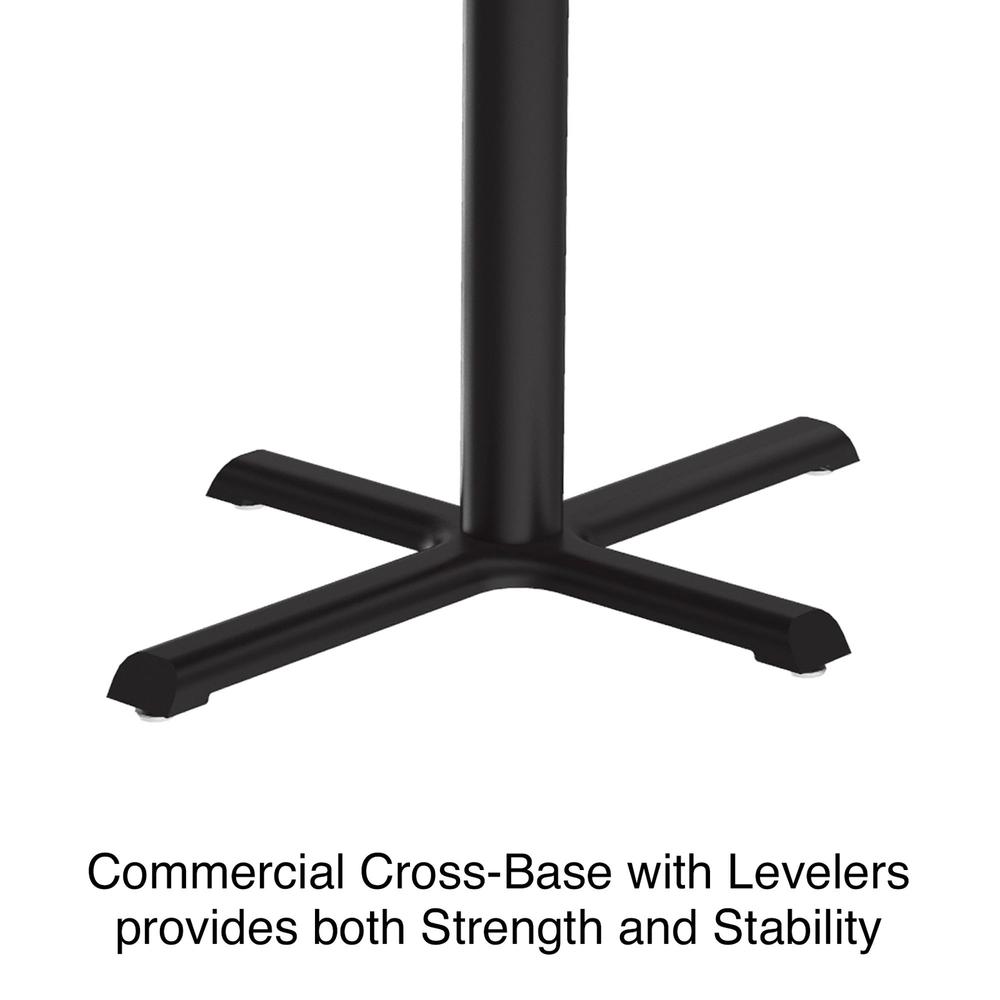 Table Height Thermal Fused Laminate Café and Breakroom Table, 30x42", RECTANGULAR, MEDIUM OAK BLACK. Picture 1