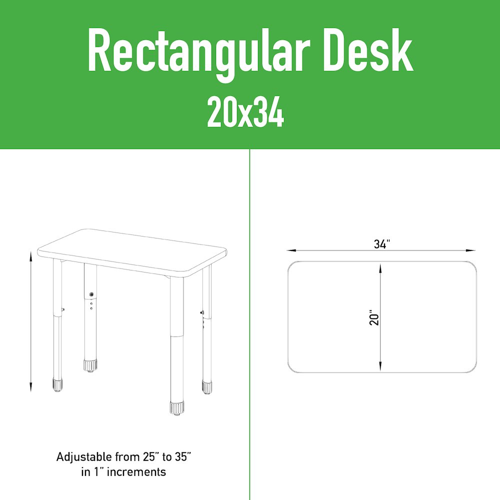 Markerboard-Dry Erase High Pressure Collaborative Desk 34x20". Picture 16