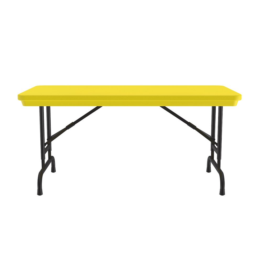 Adjustable Height Commercial Blow-Molded Plastic Folding Table 24x48". Picture 10