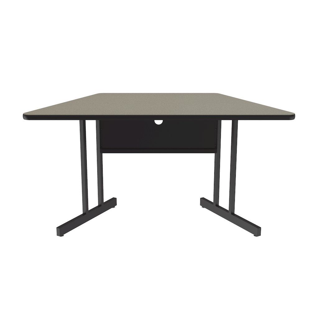 Desk Height Deluxe HIgh-Pressure Top Trapezoid Computer/Student Desks 30x60". Picture 1