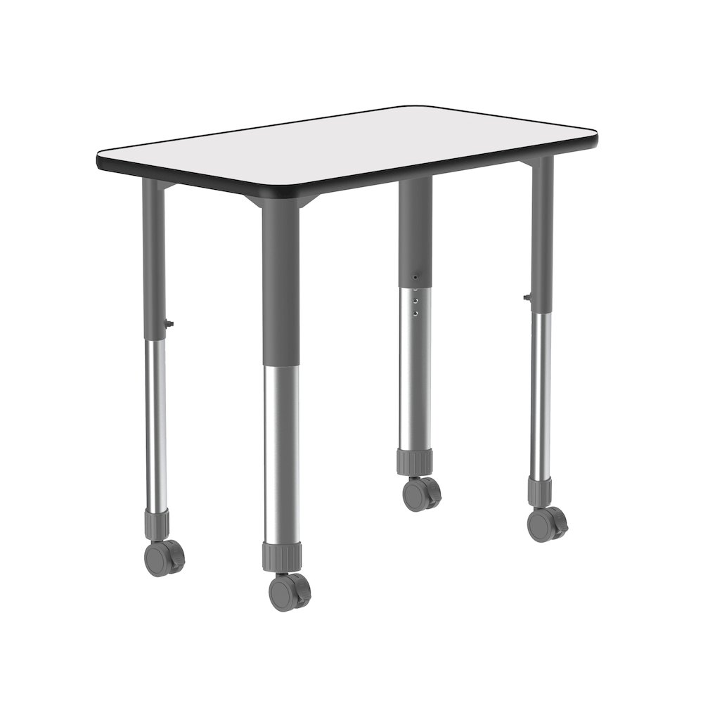 Markerboard-Dry Erase High Pressure Collaborative Desk with Casters 34x20". Picture 9