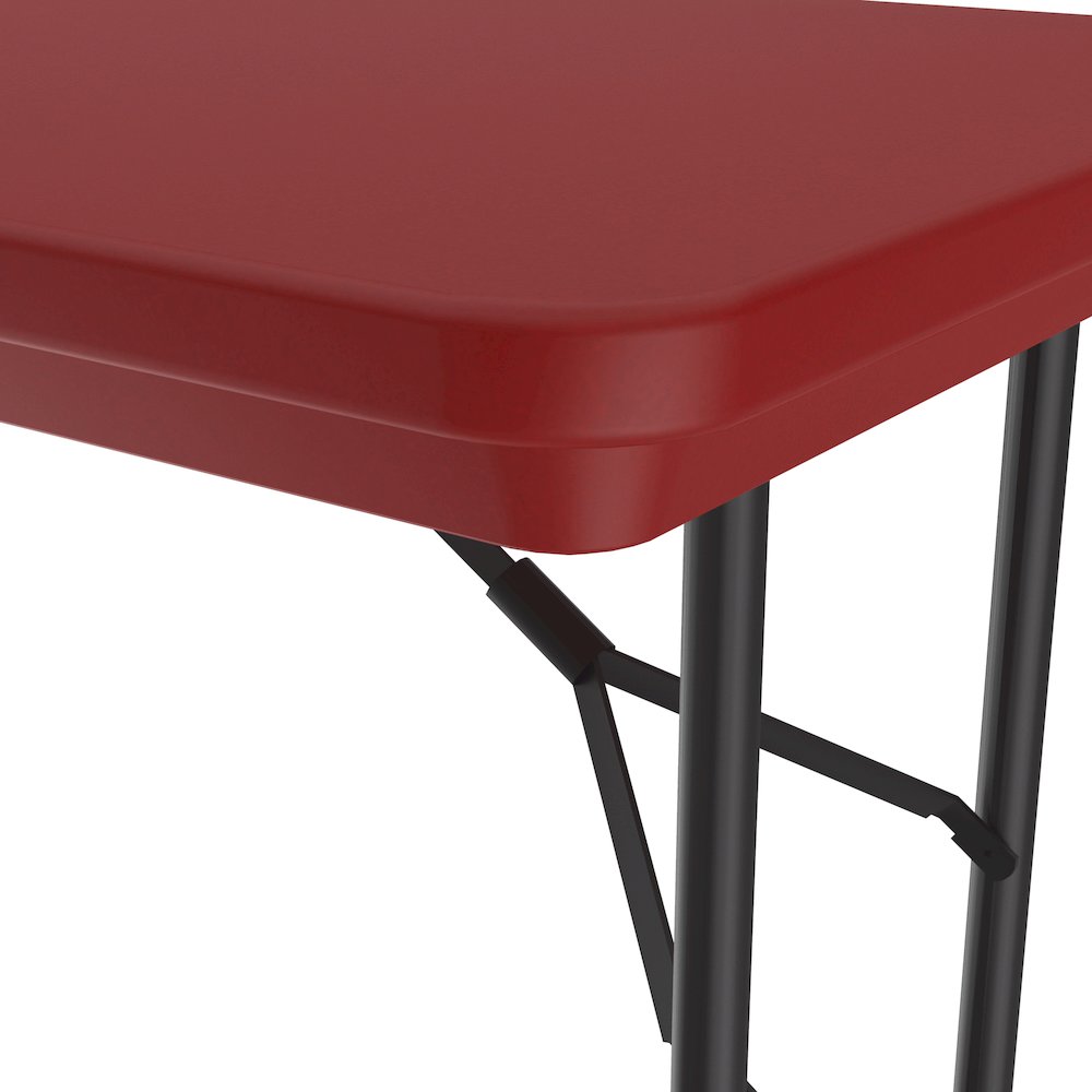 Commercial Blow-Molded Plastic Folding Table 24x48". Picture 4