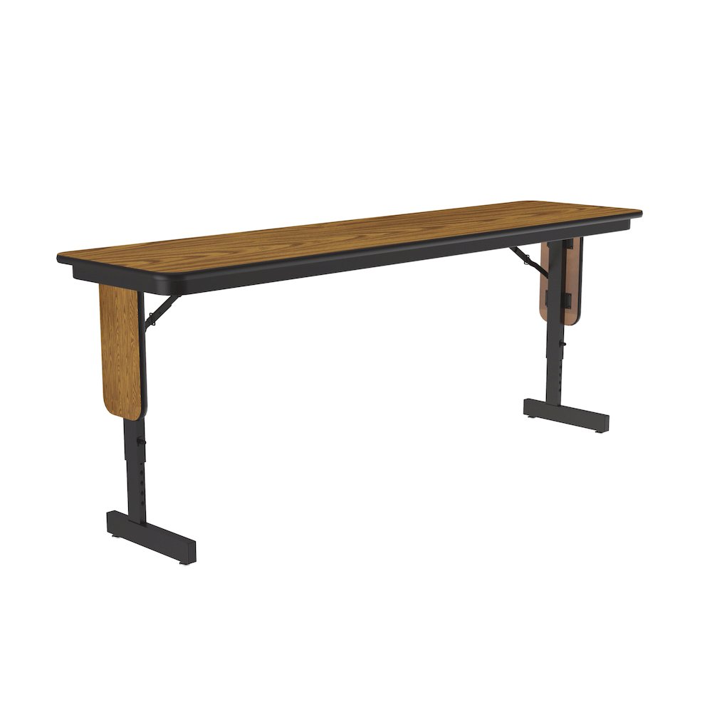 Adjustable Height Laminate Folding Seminar Table with Panel Leg 18x72". Picture 1