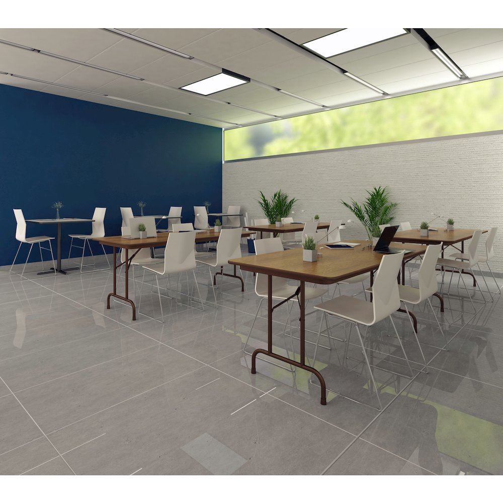 Adjustable Height Thermal Fused Laminate Top Folding Table 30x60". Picture 20