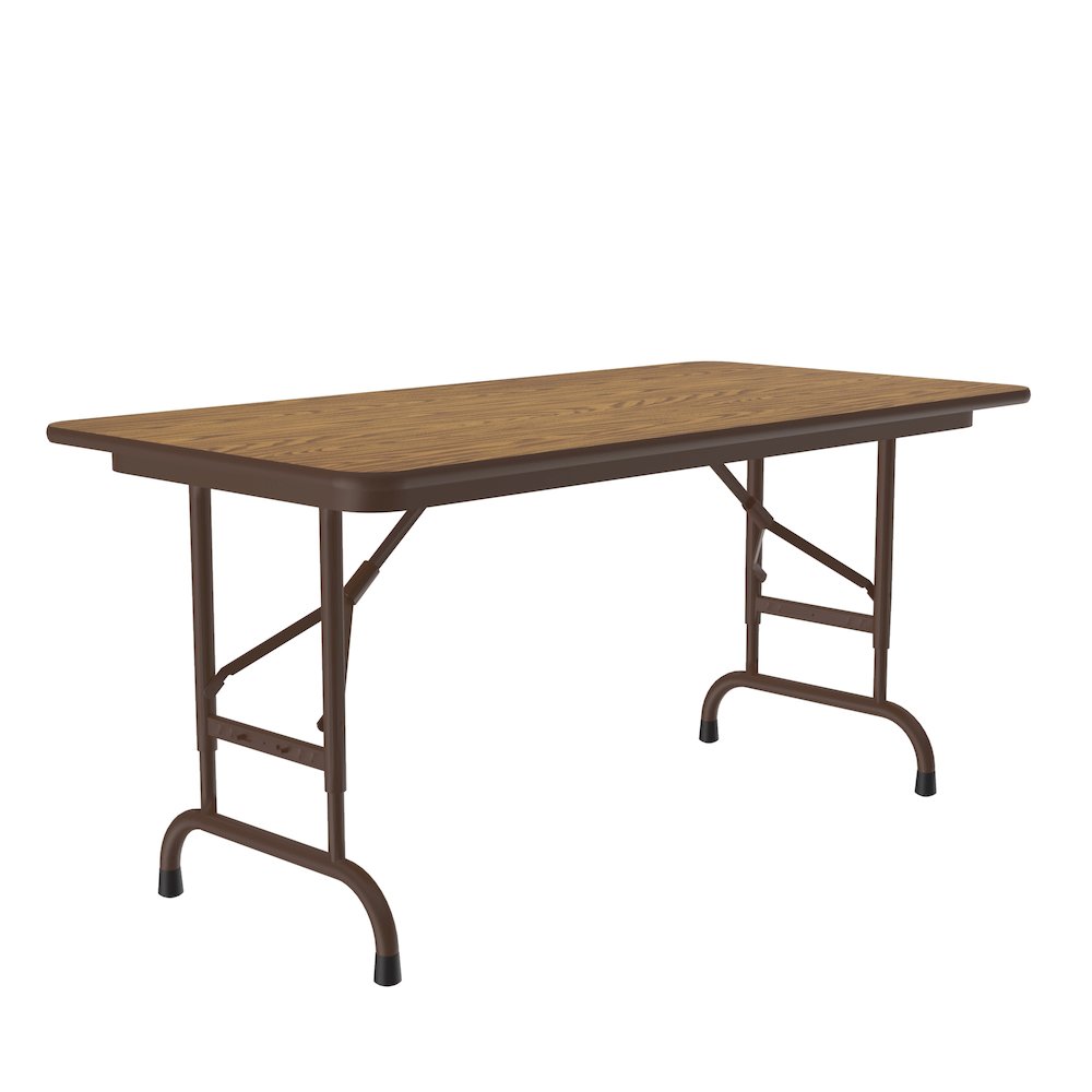 Adjustable Height Thermal Fused Laminate Top Folding Table 24x48". Picture 5