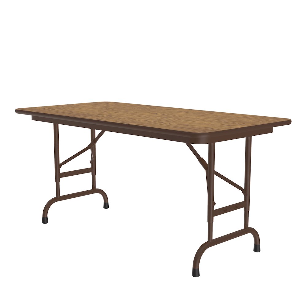 Adjustable Height Thermal Fused Laminate Top Folding Table 24x48". Picture 2