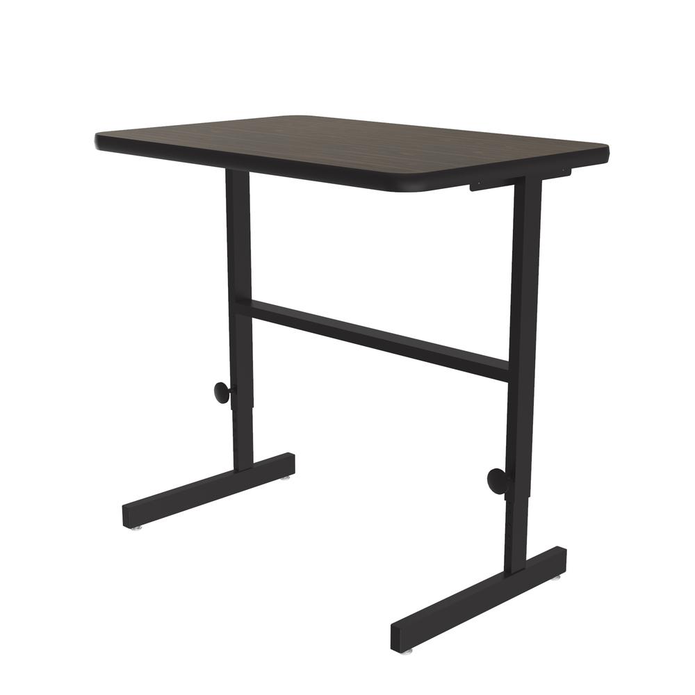 Commercial Laminate Top Adjustable Standing  Height Work Station 24x36", RECTANGULAR, WALNUT BLACK. Picture 1