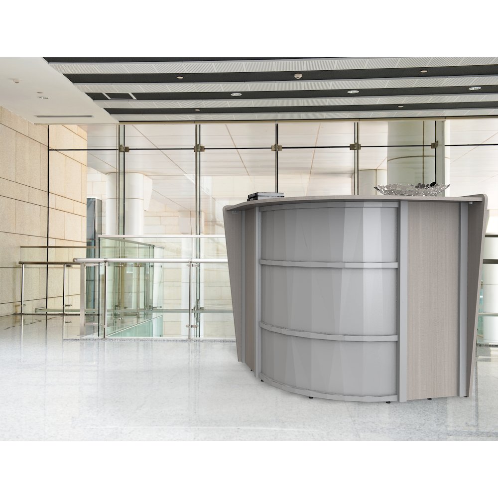Corner Reception Desk, Ash. Picture 8