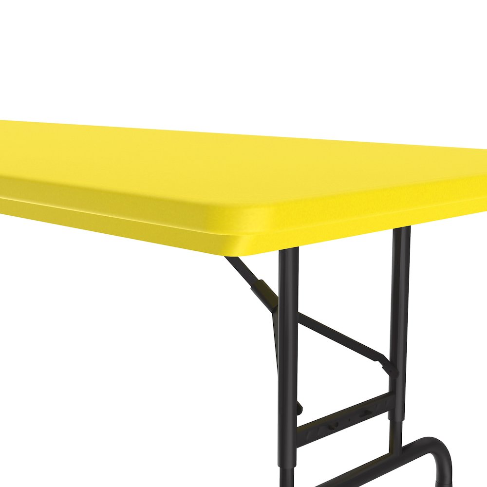 Adjustable Height Commercial Blow-Molded Plastic Folding Table 30x60". Picture 6