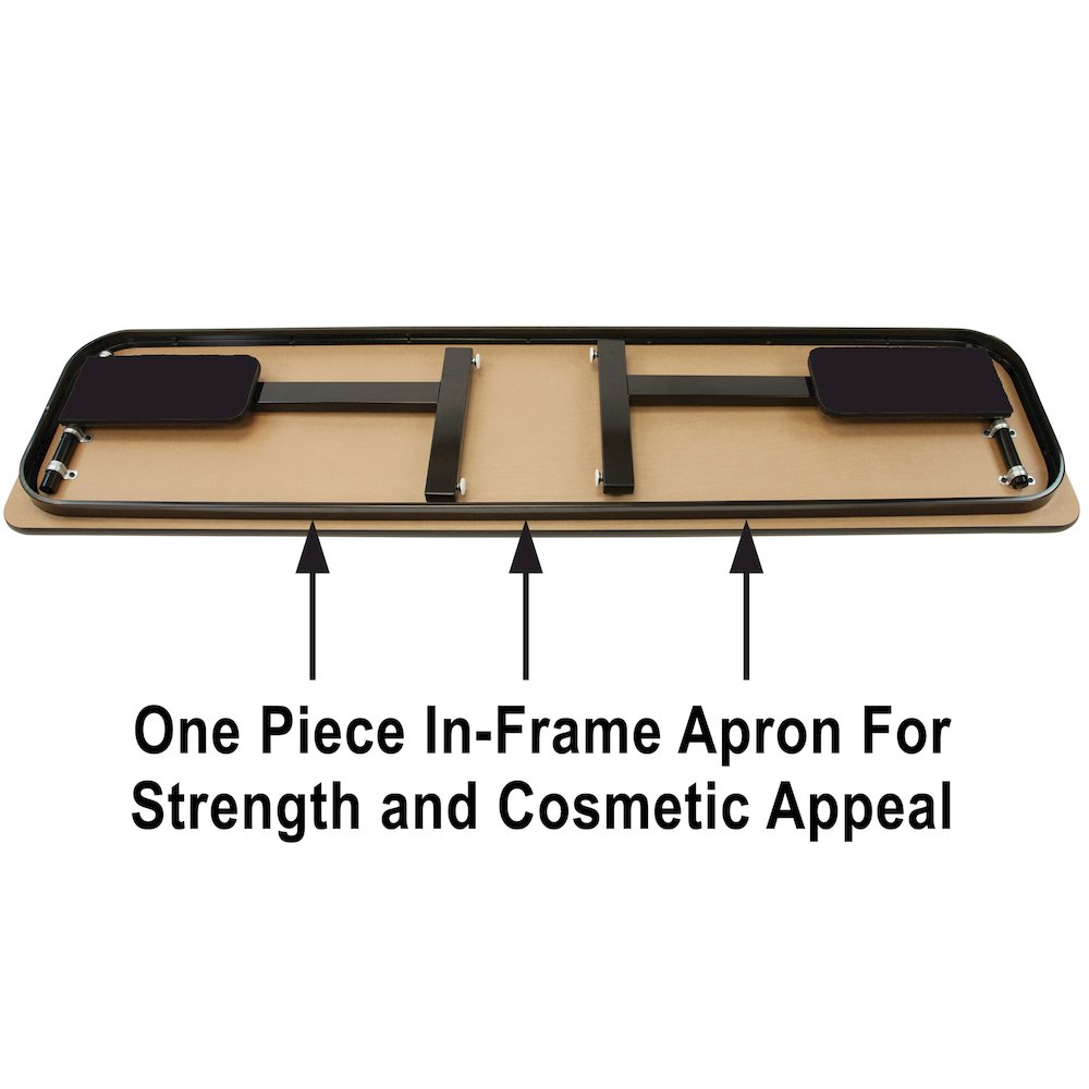 Adjustable Height Deluxe High-Pressure Folding Table with Panel Leg 18x60. Picture 9