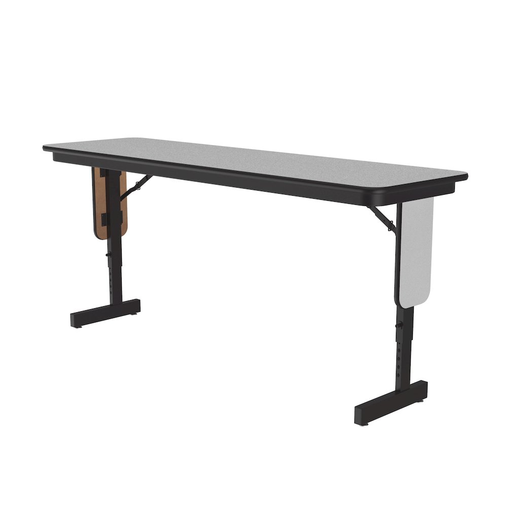 Adjustable Height Laminate Folding Seminar Table with Panel Leg 18x60". Picture 8