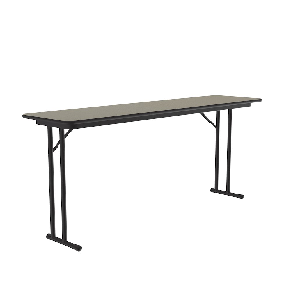 Deluxe High-Pressure Folding Seminar Table with Off-Set Leg 18x96". Picture 1