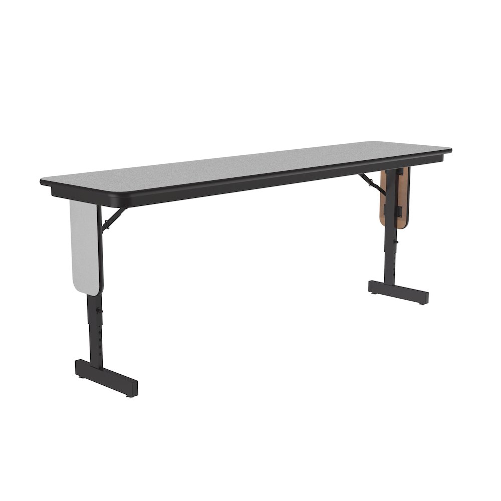 Adjustable Height Laminate Folding Seminar Table with Panel Leg 18x72". Picture 1