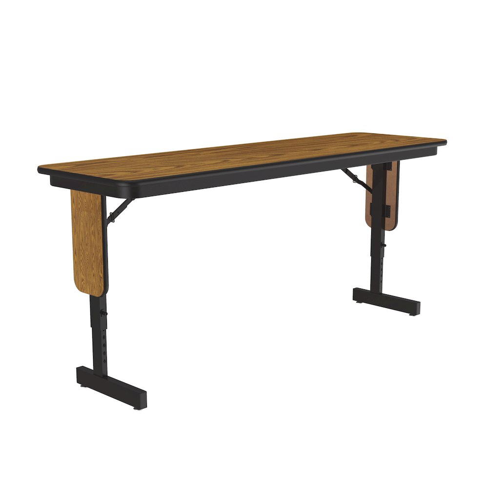 Adjustable Height Laminate Folding Seminar Table with Panel Leg 18x60". Picture 9