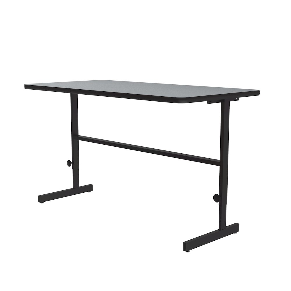 High-Pressure Laminate Top Adjustable Standing  Height Work Station 30x60. Picture 1
