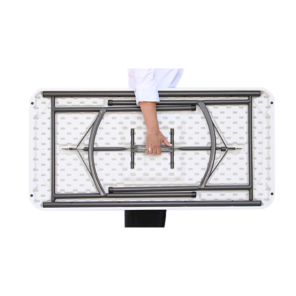 Economy Blow-Molded Plastic Folding Table 30x60". Picture 6