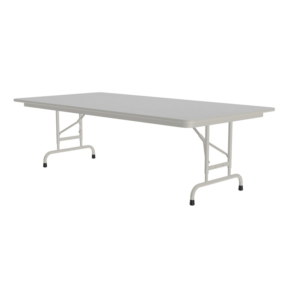 Adjustable Height Econoline Melamine Top Folding Table 36x72". Picture 8