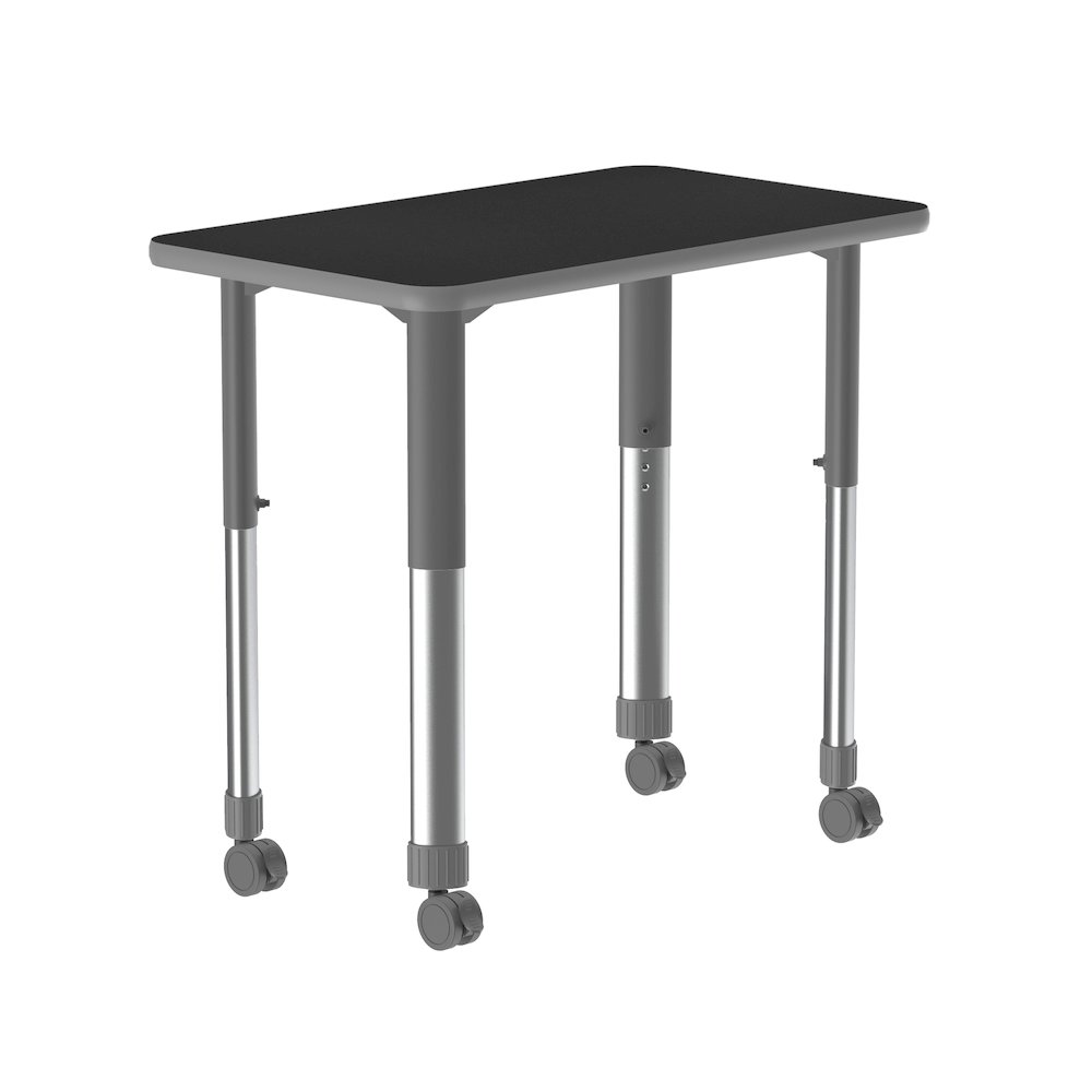 Commercial Lamiante Top Collaborative Desk with Casters 34x20". Picture 7