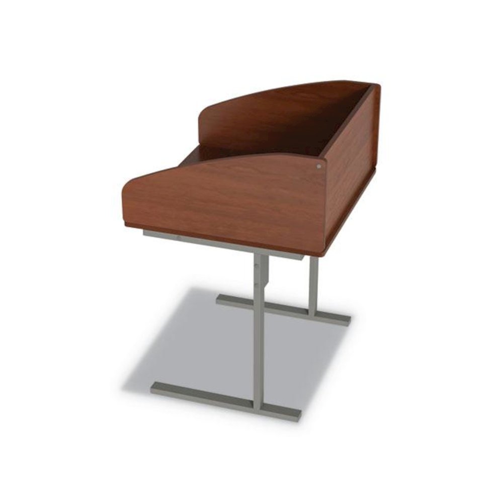 Study Carrell Starter Unit, 2-Leg, 31.25 x 23.5 x 45.25, Cherry. Picture 6