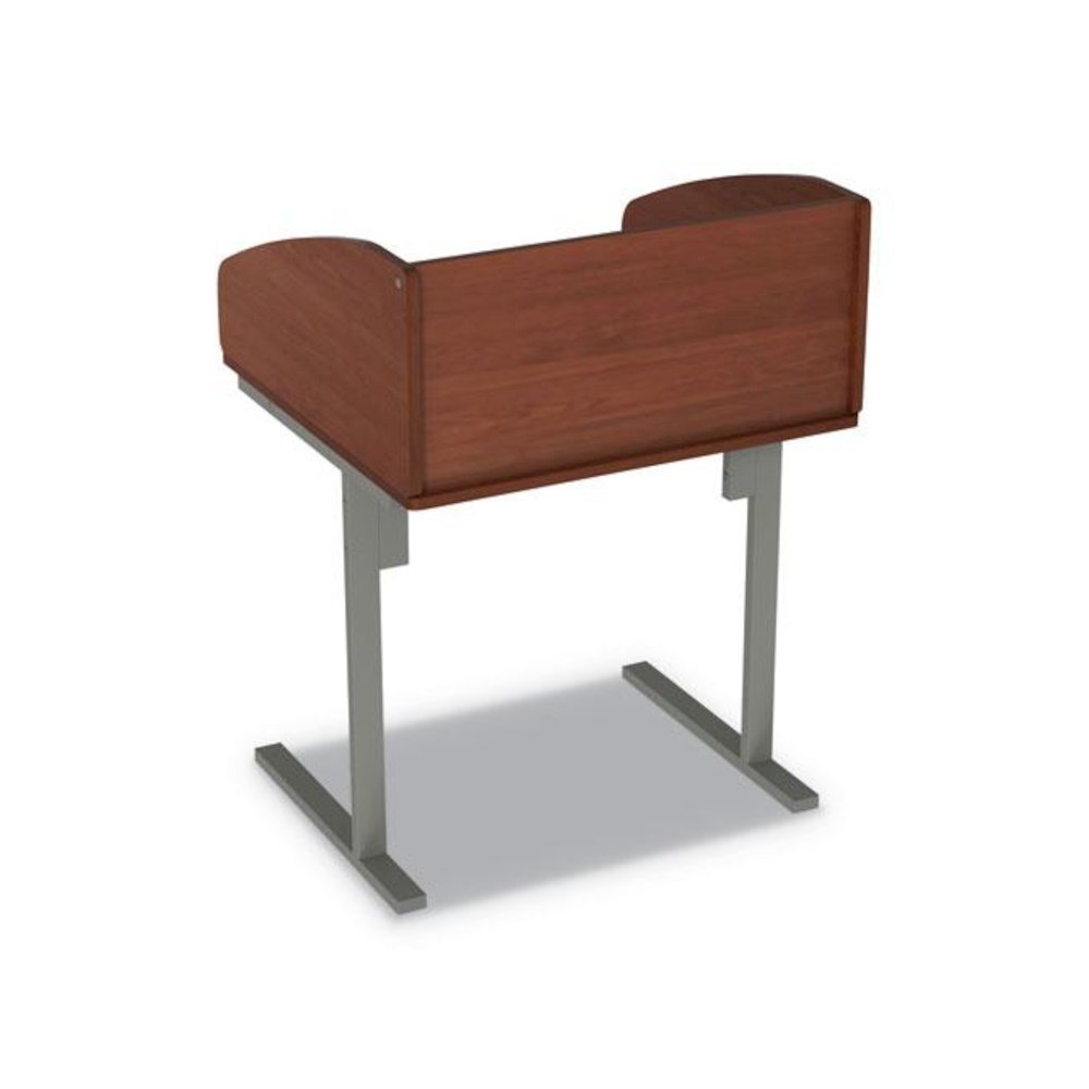 Study Carrell Starter Unit, 2-Leg, 31.25 x 23.5 x 45.25, Cherry. Picture 7