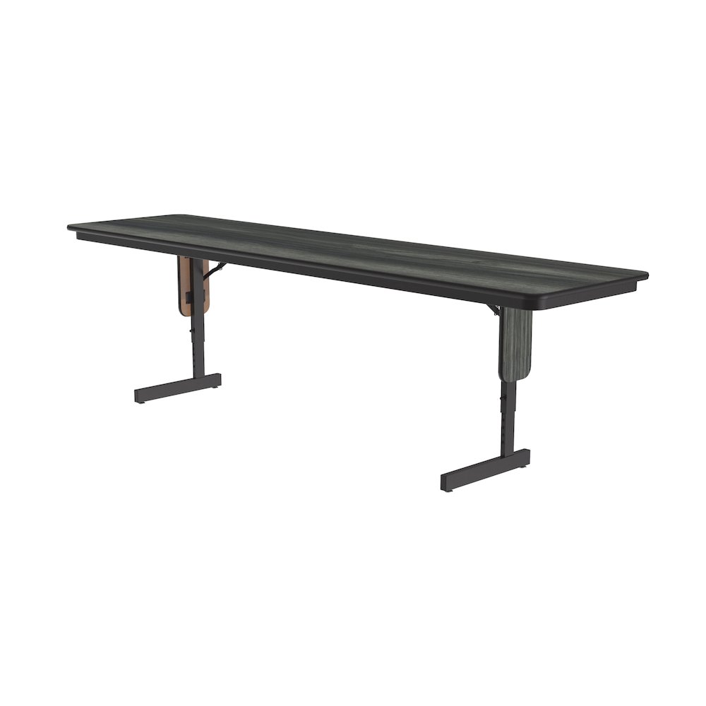 Adjustable Height Deluxe High-Pressure Folding Table with Panel Leg 24x60. Picture 1