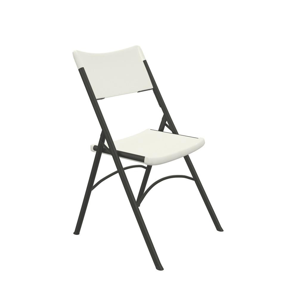 Economy Blow-Molded Plastic Folding Chair  CHAIR, GRAY GRANITE CHARCOAL (pack of 4). Picture 7