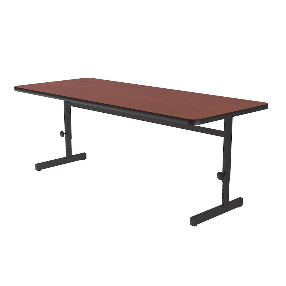 Adjustable Height High-Pressure Top Trapezoid Computer/Student Desk 30x60. Picture 1